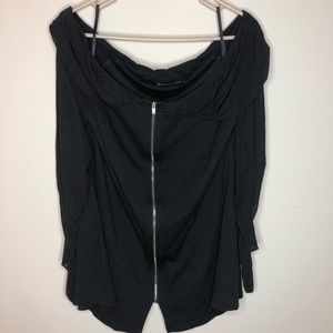 Off shoulder black top